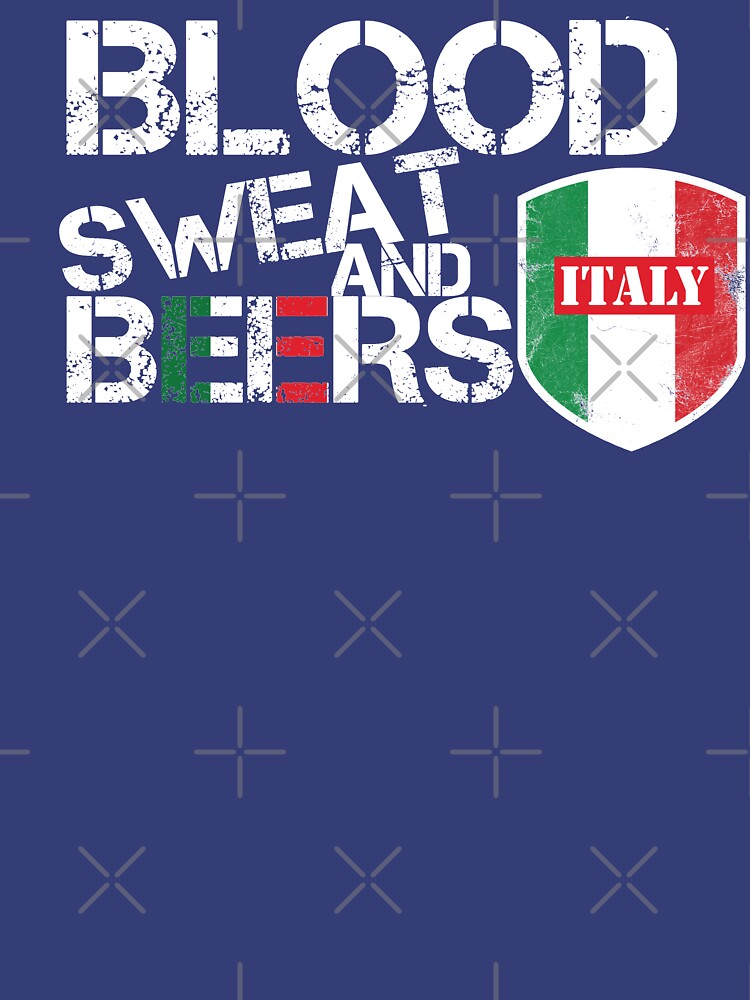 Blood Sweat Beers Italy Flag Rugby Six Nations by thespottydogg