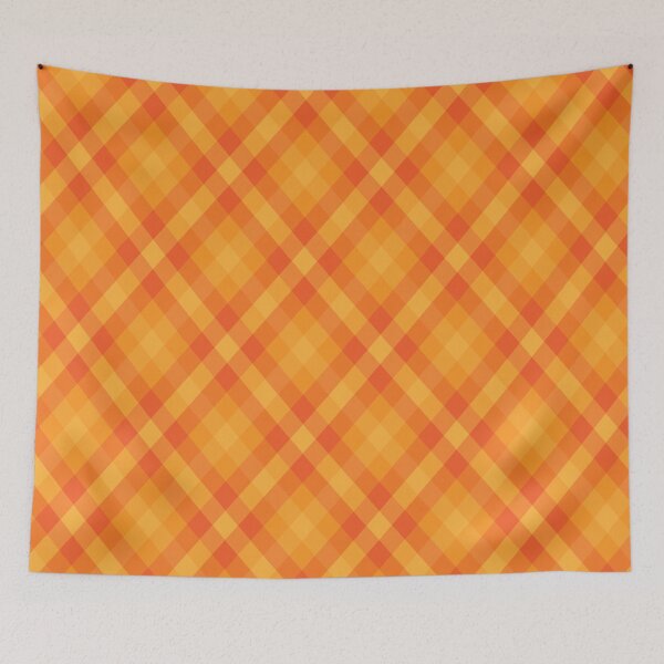 Item preview, Orange Brown Gingham Pattern designed and sold by VikingRunes.
