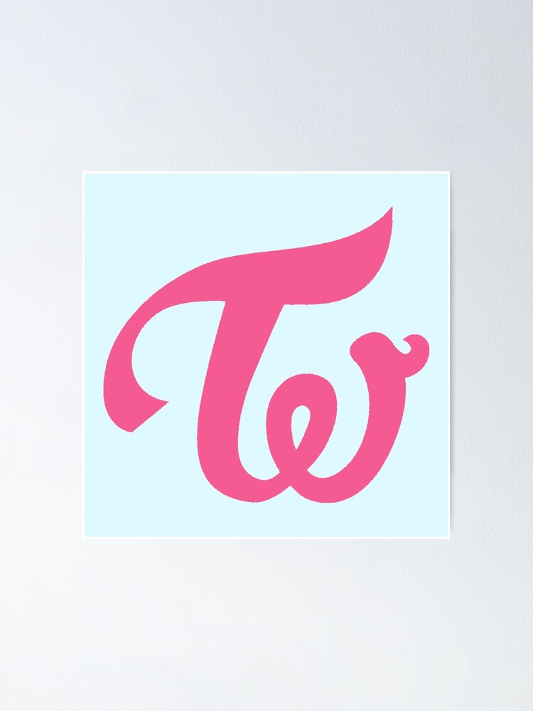 Twice Logo Pink Poster By Lyshoseok Redbubble