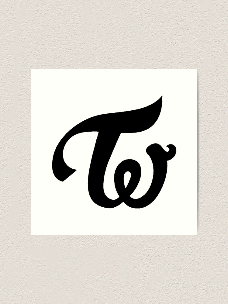 Twice Logo Black Art Print By Lyshoseok Redbubble