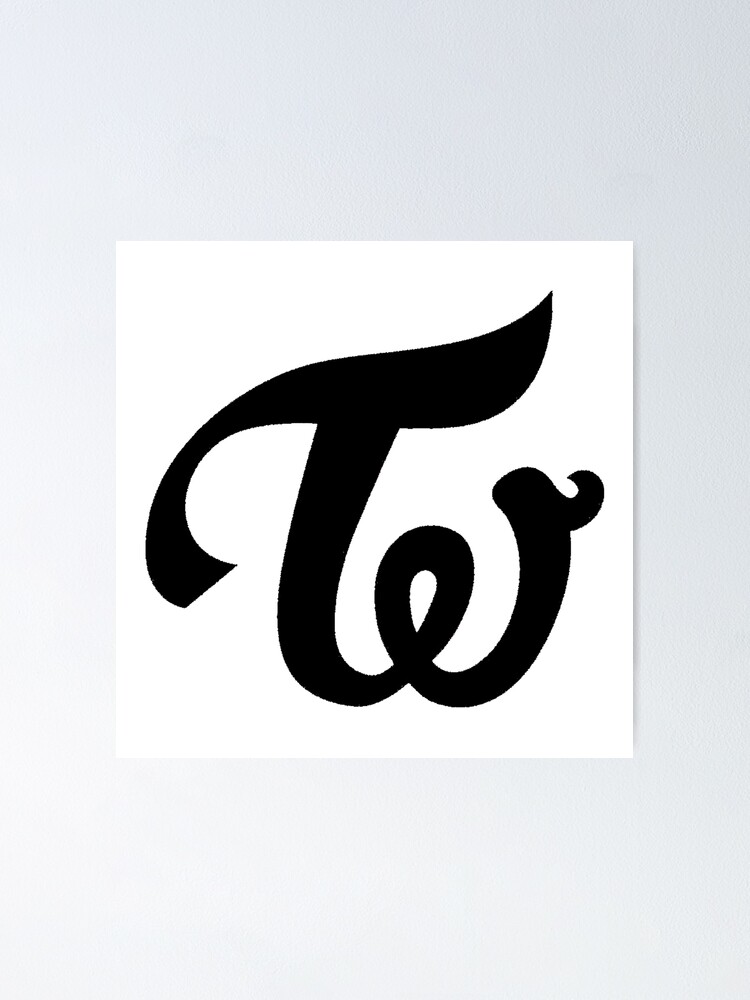 Twice Logo Black Poster By Lyshoseok Redbubble