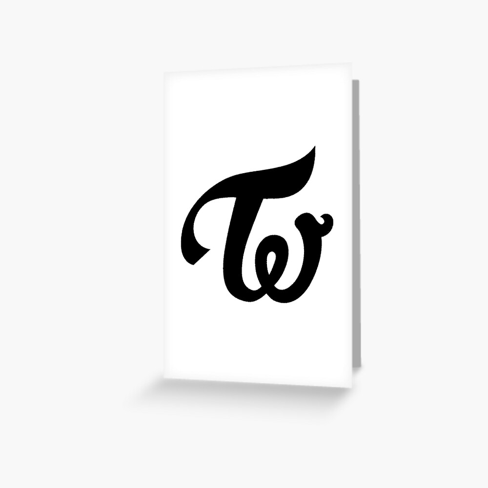 Twice Logo Black Greeting Card By Lyshoseok Redbubble