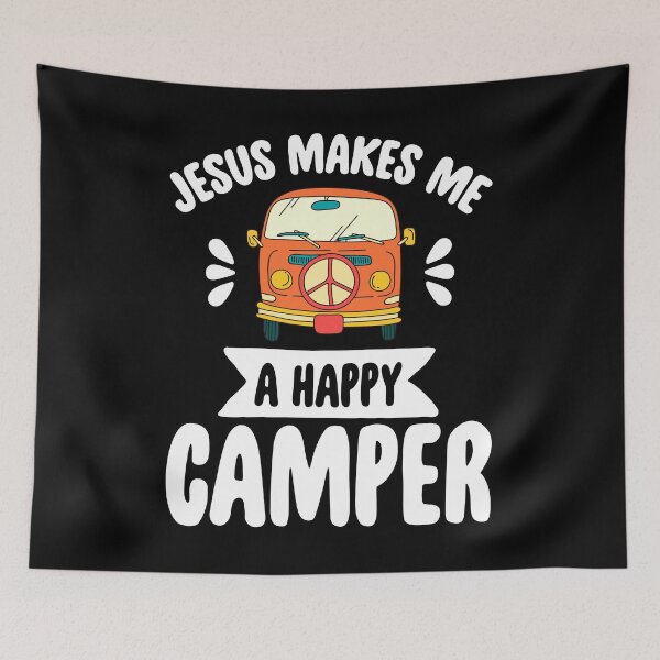 Item preview, Jesus Makes Me A Happy Camper - Camping designed and sold by Captain Mood.