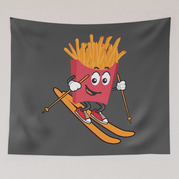 Item preview, Fries On Skis Art | Cool Finger Chips Skiing Lovers Gift designed and sold by NBRetail.