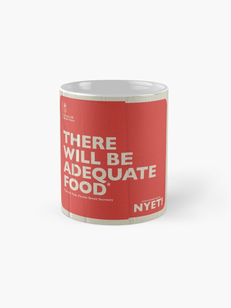 Thumbnail 4 of 6, Coffee Mug, Adequate Food Mug designed and sold by NYET! - a Brexit UK Border Farce.