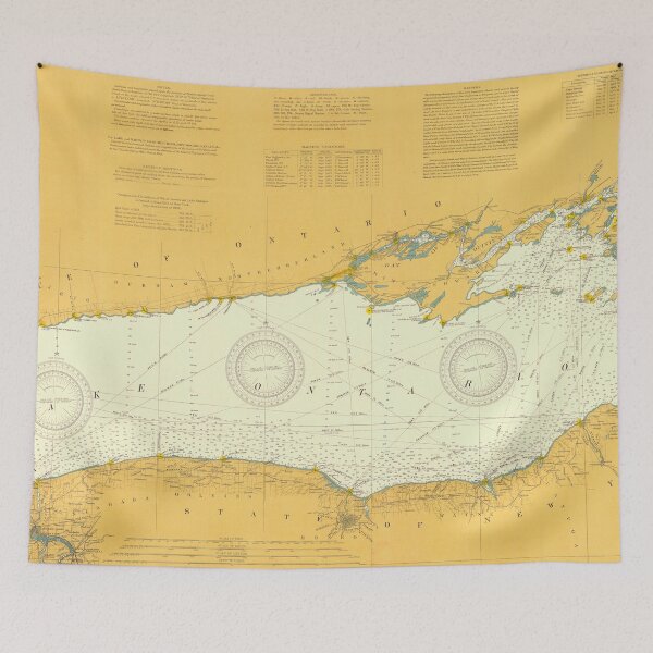 Item preview, Vintage Map of Lake Ontario (1907) designed and sold by BravuraMedia.