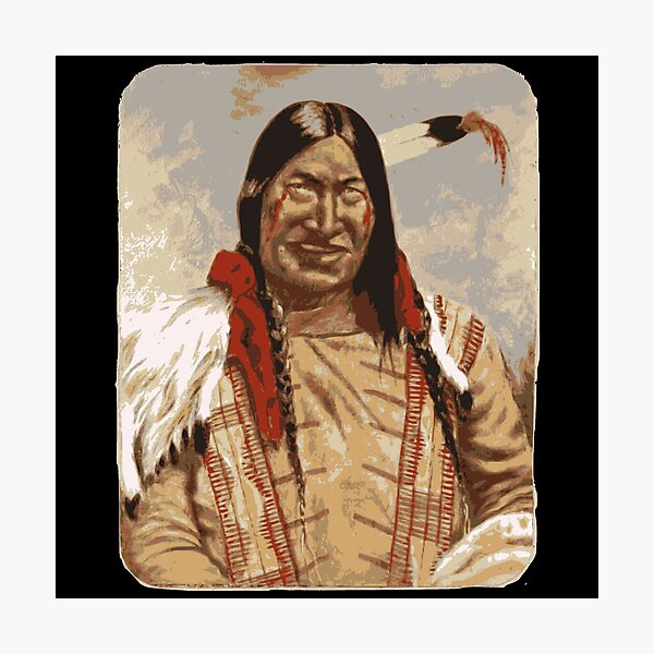 Item preview, Native American man designed and sold by untagged-shop.