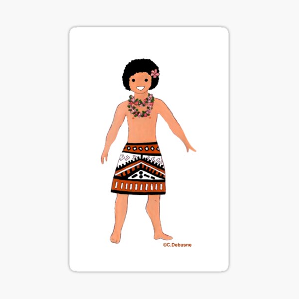 Aperçu de l'œuvre Costume de Polynésie Française créée et vendue par Catherine Debusne.