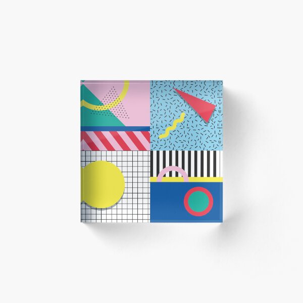 Memphis party Acrylic Block