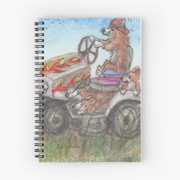 Item preview, Corgi Dog & Pups on a Tractor designed and sold by SusanAlisonArt.