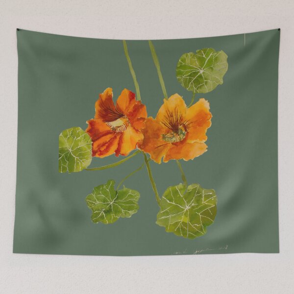 Item preview, Nasturtiums Watercolour designed and sold by Monika's Painting.