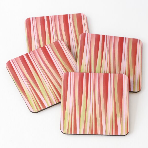 Item preview, Living Coral and Blood Orange Striped Pattern designed and sold by taiche.