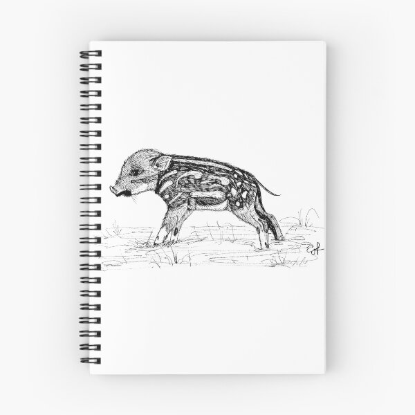 Item preview, Wild boar piglet (Sus scrofa) designed and sold by EmilyJaneArt.