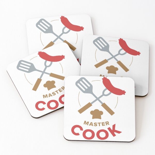 Item preview, master cook, food lovers,text design with picture, designed and sold by Urban Binge.