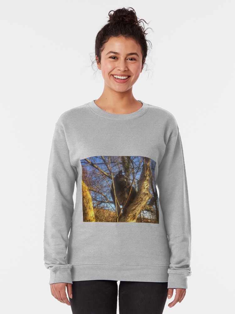 Alternative Ansicht von Katze Morle auf dem Flieder Pullover