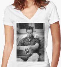 Marlon Brando Women's Fitted V-Neck T-Shirt