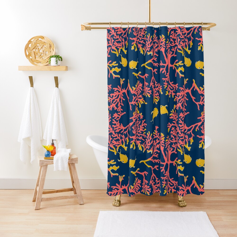 "Coral Habitat" Shower Curtain for Sale by Salzanos Redbubble