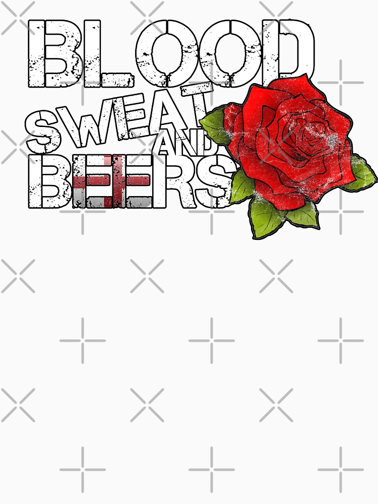 Blood Sweat Beers England Flag Rugby Six Nations by thespottydogg