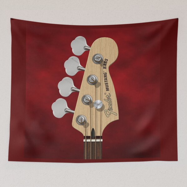 Item preview, GUITAR HEADSTOCK ART - MUSTANG BASS designed and sold by WOOFANG.