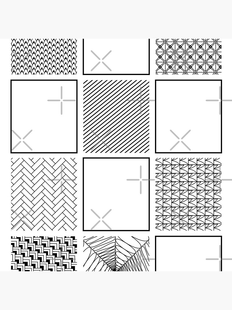 Zentangle, wall art, squares, pattern | Greeting Card
