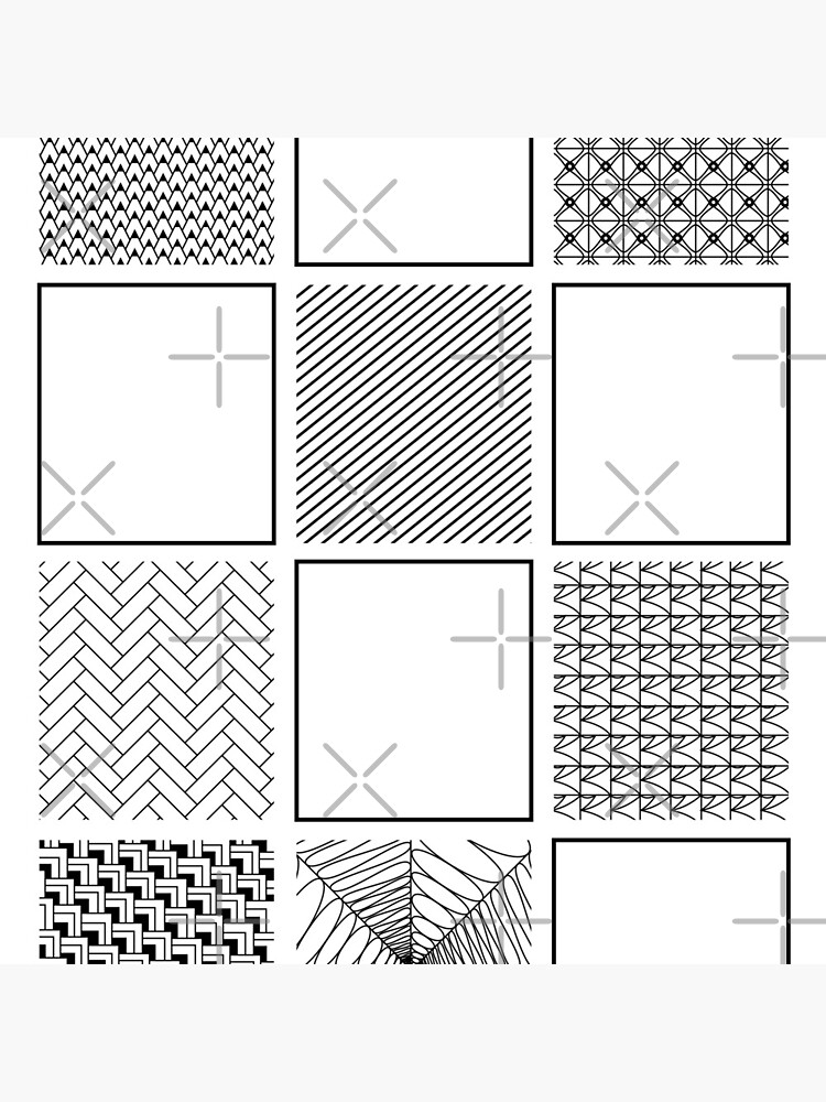 Zentangle, wall art, squares, pattern Greeting Card for Sale by  CrazyRabbits