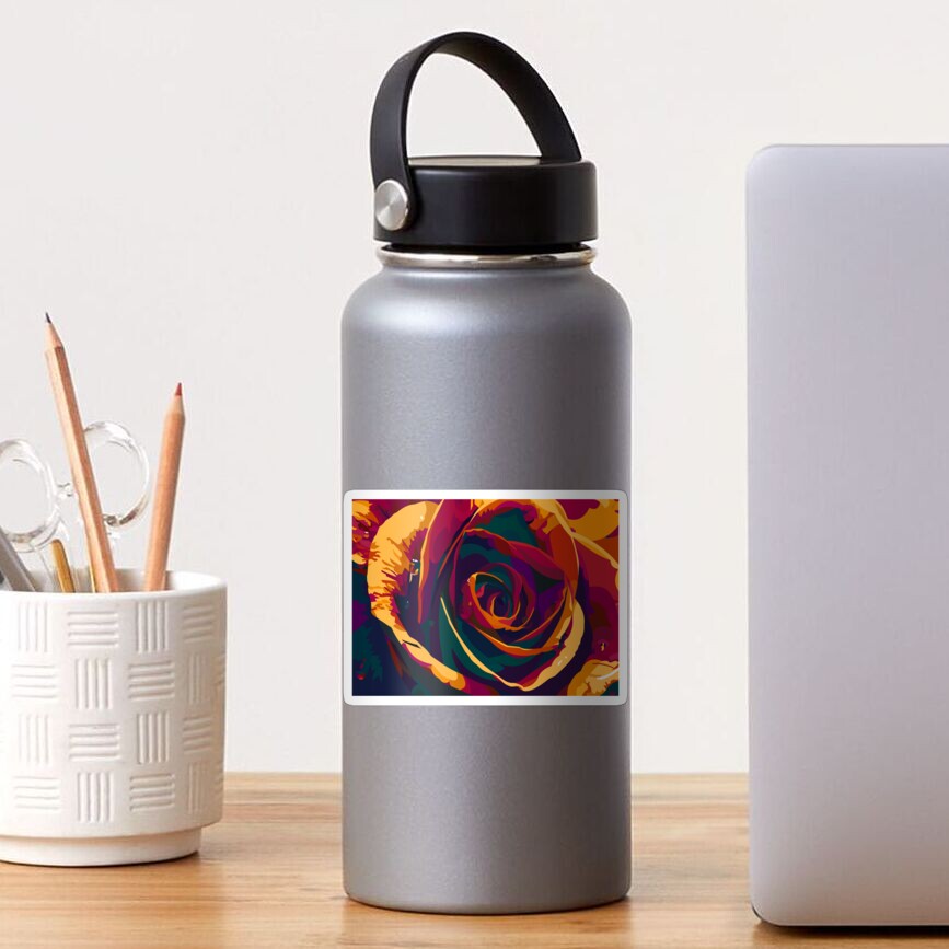 Rainbow rose Sticker