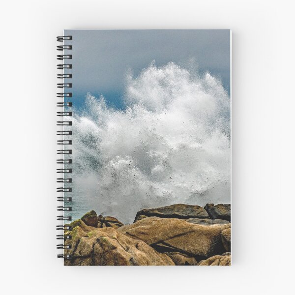 Item preview, An explosive wave slamming against the rocks, Peninnis Headland on St Marys Isles of Scilly designed and sold by Cameranick.
