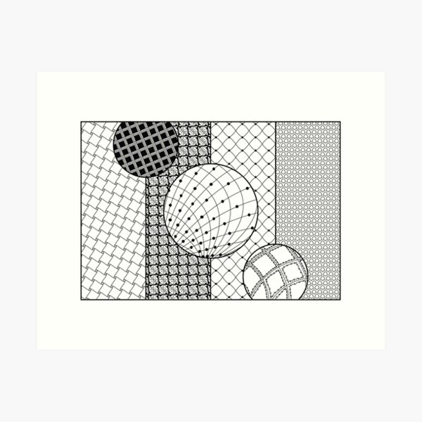 Zentangle, wall art, squares, pattern Art Board Print for Sale by  CrazyRabbits