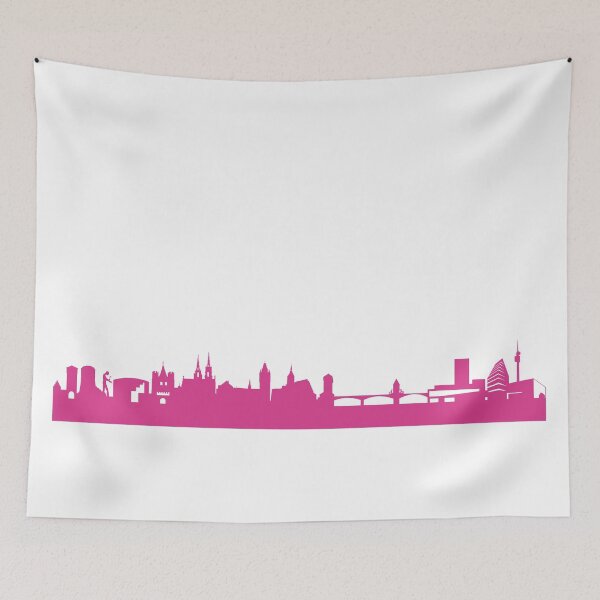 Item preview, Basel skyline pink designed and sold by 44spaces.