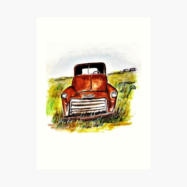Rusted Farm Truck Art Print