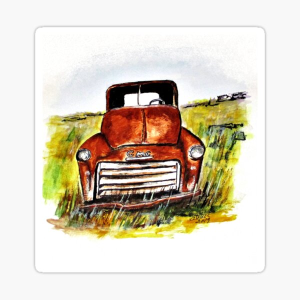 Rusted Farm Truck Sticker