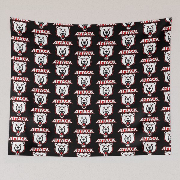 Item preview, The "Attack" Sports Team Logo - Mean Growling Bear Graphic designed and sold by mvkmako.