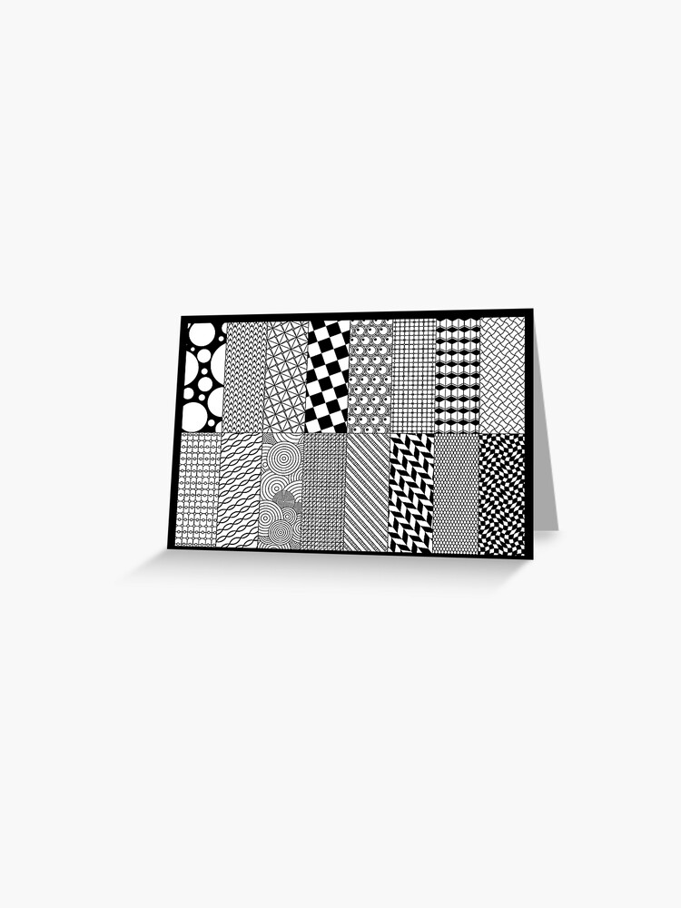 Zentangle, wall art, squares, pattern Greeting Card for Sale by  CrazyRabbits