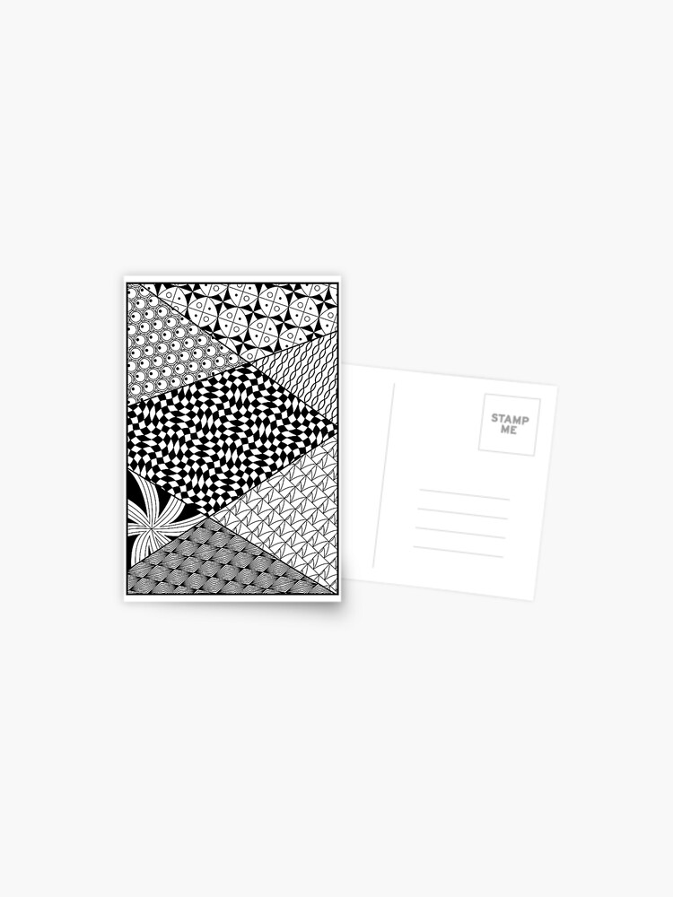 Zentangle, wall art, squares, pattern Greeting Card for Sale by  CrazyRabbits