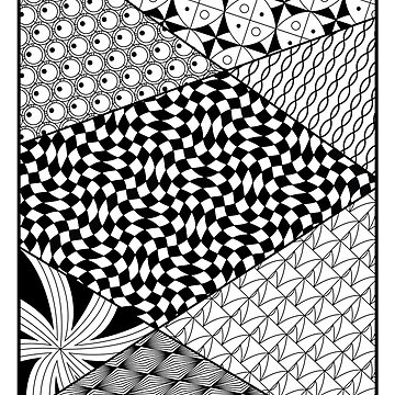 Zentangle, wall art, squares, pattern Art Board Print for Sale by  CrazyRabbits