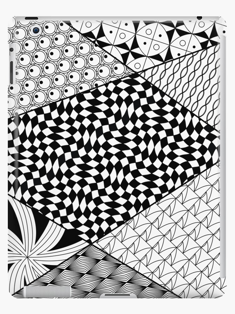 Zentangle wall art, geometric pattern, texture iPad Case & Skin for Sale  by CrazyRabbits