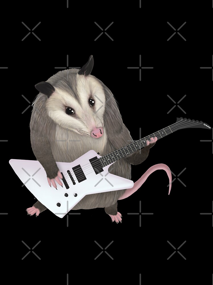 Opossum Playing The Electric Guitar - Possum Shirt