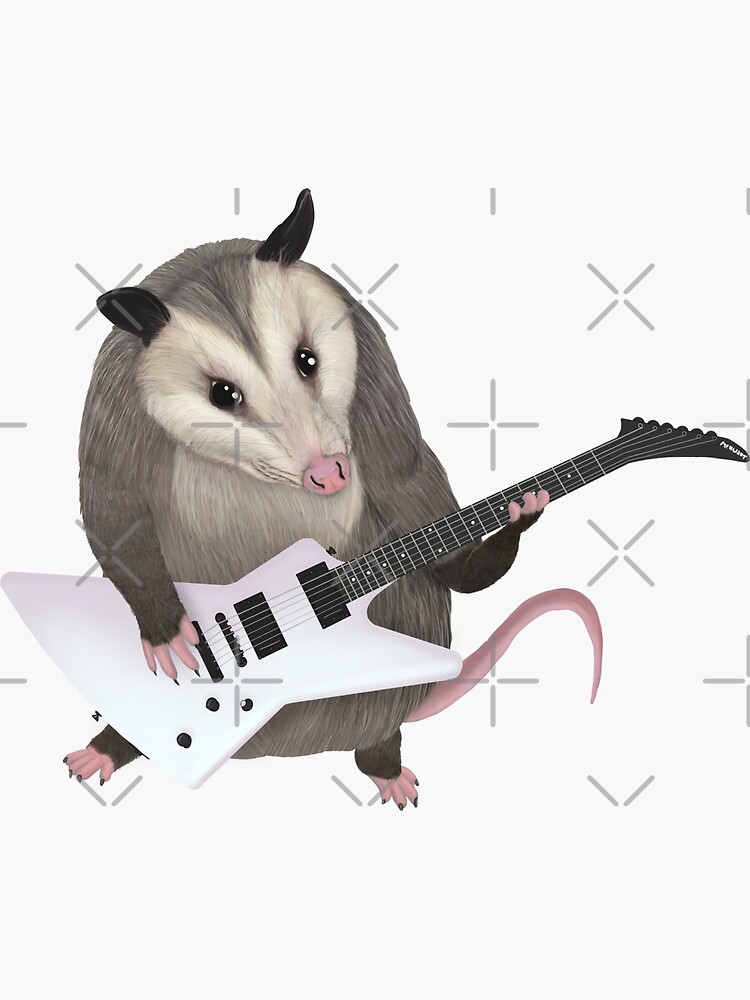 Opossum Playing The Electric Guitar - Possum Shirt