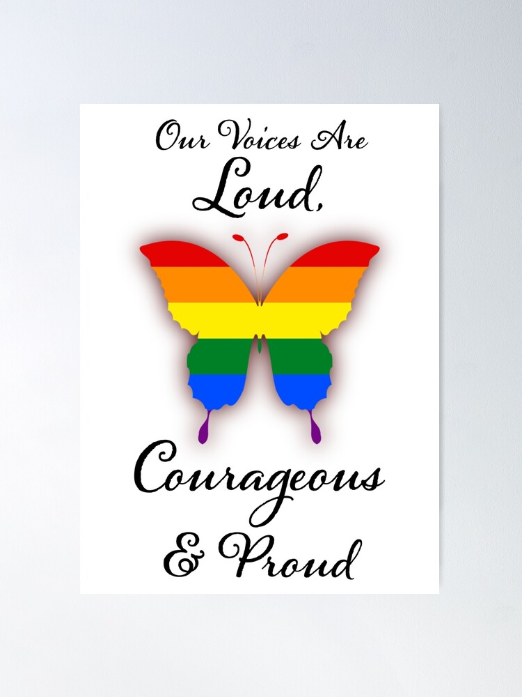 Gay Pride Butterfly Highlight Lyrics Poster For Sale By Ghostnthecorner Redbubble