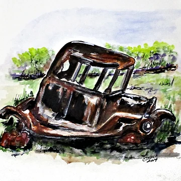 Artwork thumbnail, Wrecked And Rusting by Clyde J. Kell