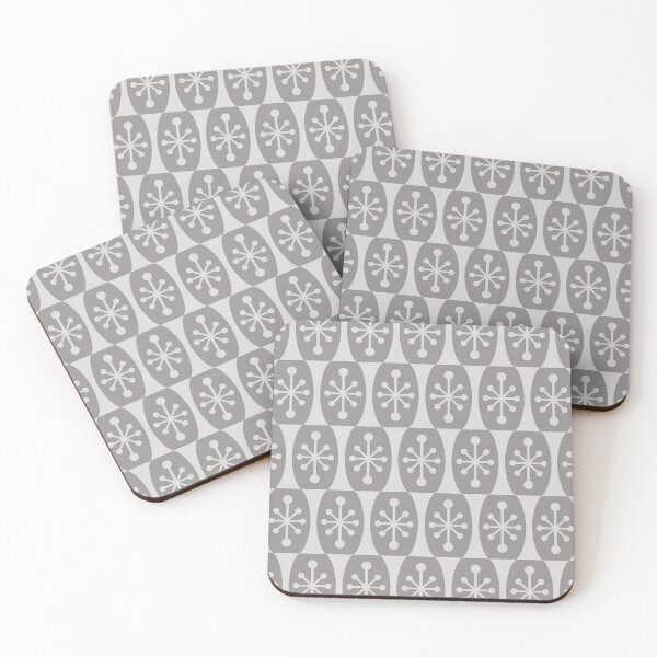 Item preview, Mid Century Modern Atomic Fusion Pattern 338 Gray designed and sold by tonymagnerart.
