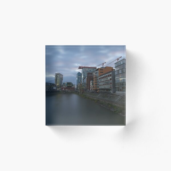 Media Harbour At Sunset Acrylic Block