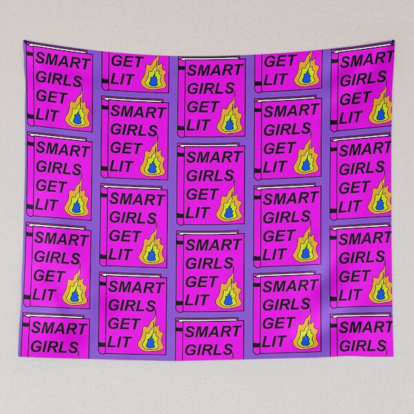 Item preview, Smart Girls Get Lit Illustration designed and sold by womanpowertees.