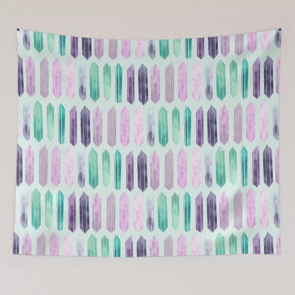 Item preview, Love More Crystals Collection in Mint; Amethyst, Rose Quartz, Calcite, Fluorite designed and sold by Eleanor Rhinehart.