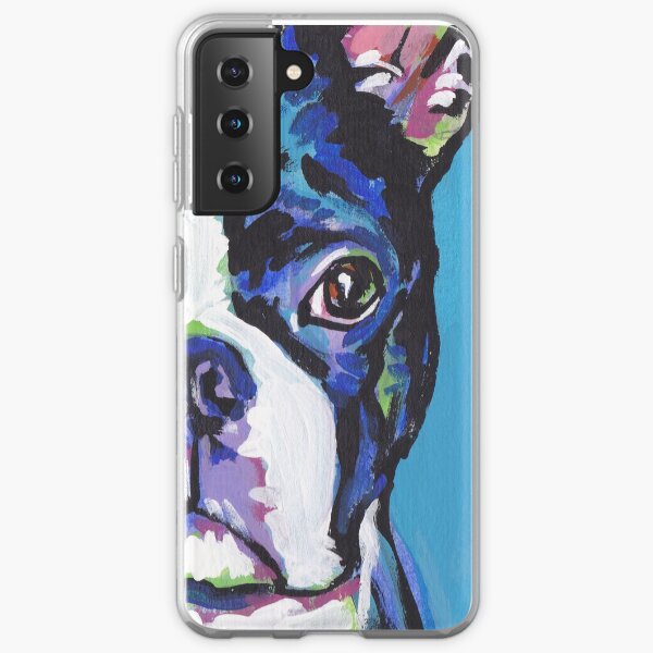Boston Terrier Bright colorful pop dog art Samsung Galaxy Soft Case