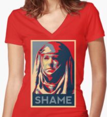Shame Women's Fitted V-Neck T-Shirt