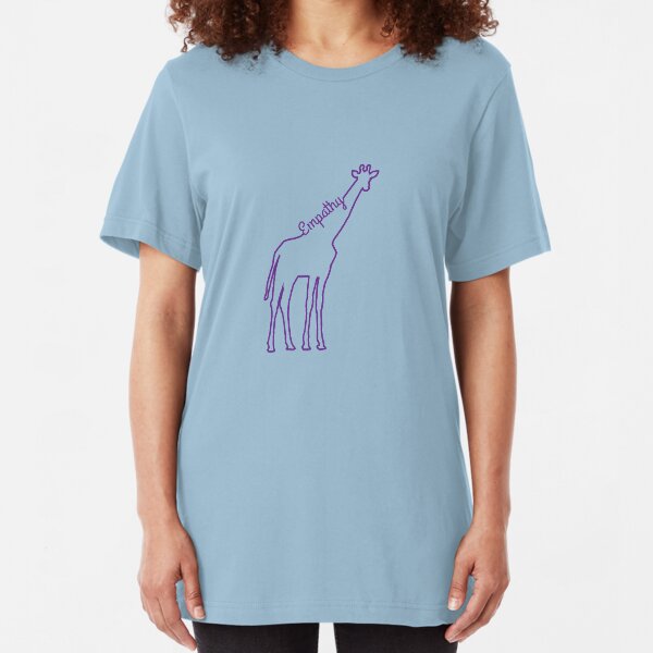 A giraffe and a need Slim Fit T-Shirt