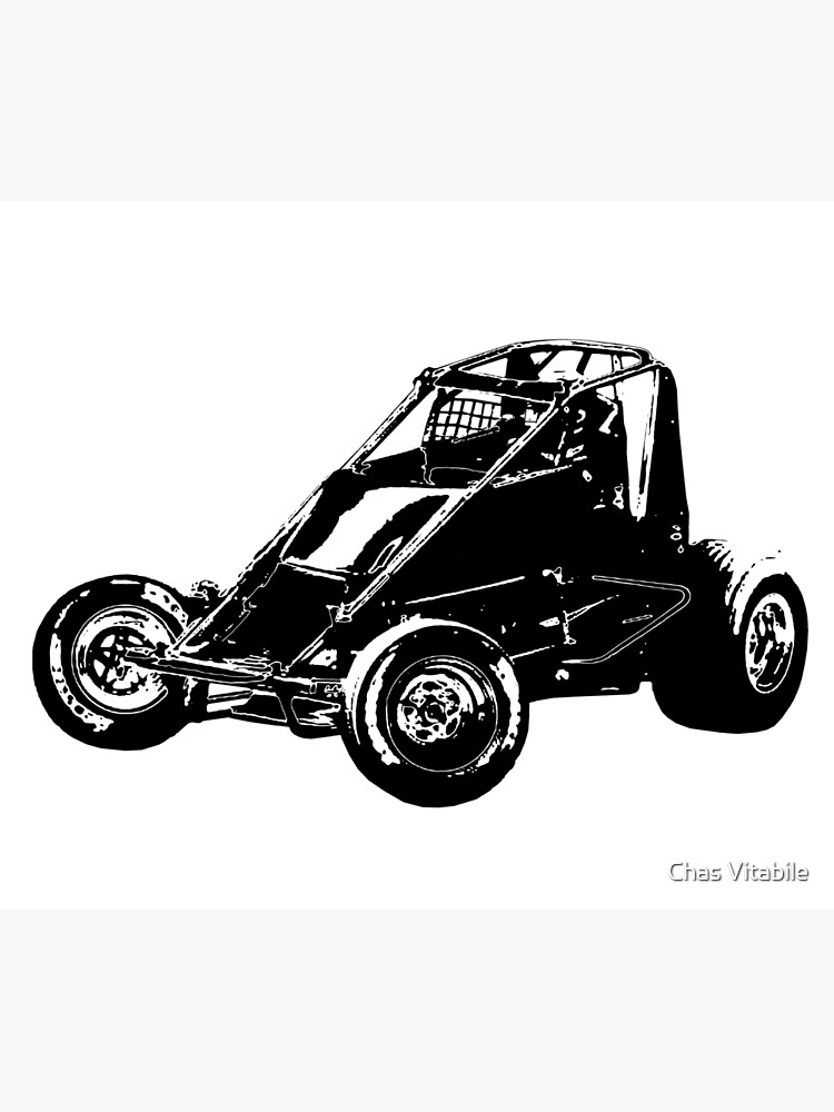 "Wingless Sprint Car" Art Print for Sale by chasvit088 | Redbubble