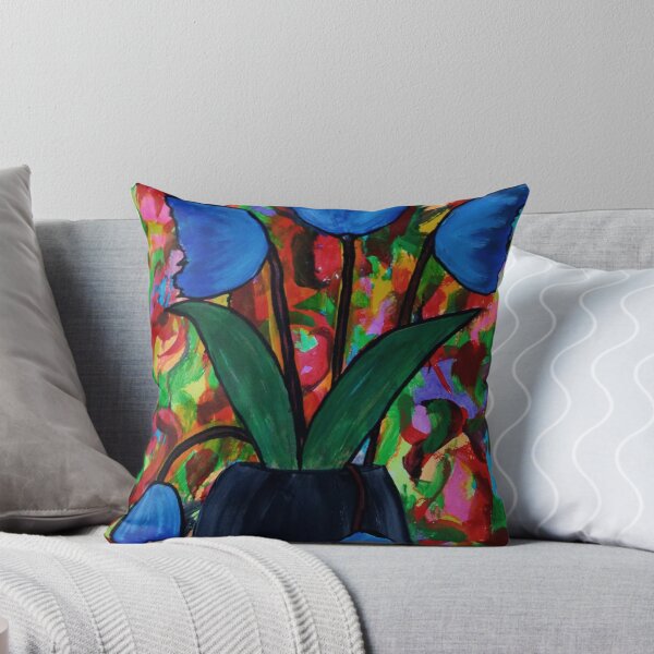 Item preview, Blue Tulips in black vase designed and sold by George Hutton Hunter.