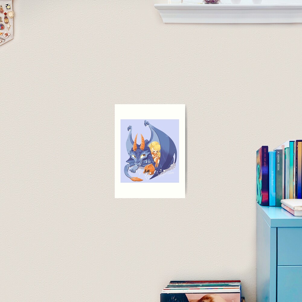 Impression artistique « Dragon violet mignon»
